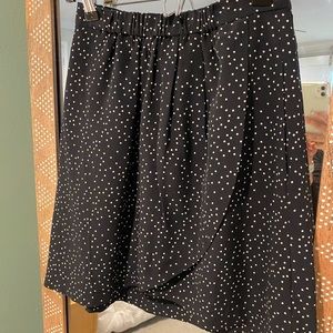 Madewell black with white dots mini skirt